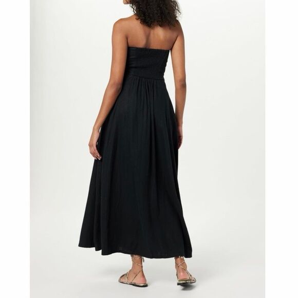 The Drop Womens Carlota Strapless Linen Maxi Dress - Picture 2 of 4